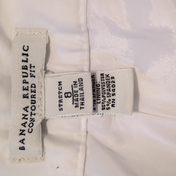 Banana republic contoured fit white luned capris size 8 - Picture 10 of 12
